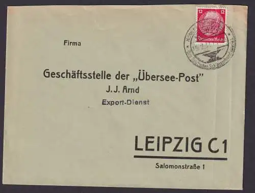 Rosswein Sachsen Deutsches Reich Brief Bildung SST Höhere Fachschule des