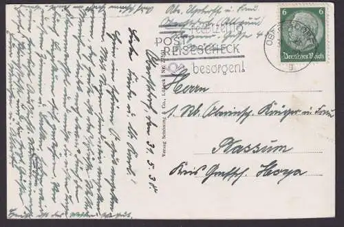 Oberstdorf Bayern Deutsches Reich Ansichtskarte SST Rechtzeitig Postreisescheck