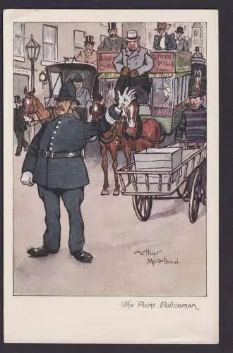 Ansichtskarte Scherzkarte Humor Künstlerkarte Sign. The Point Policeman
