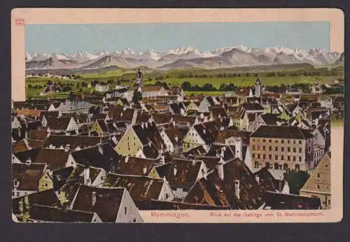 Ansichtskarte Memmingen Bayern Gebirge v. St. Martins Kirchturm n. Grönenbach