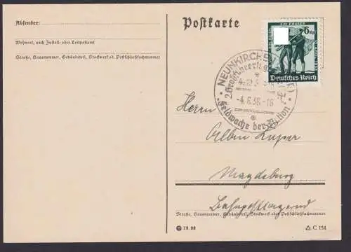 Neunkirchen Saarland Deutsches Reich Karte SST 2. Grossführerlager Feldwache der