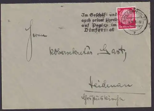 Dresden Sachsen Deutsches Reich Brief SST Im Geschäft und auch Privat schreib