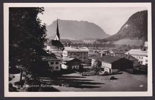 Ansichtskarte Kössen Tirol Österreich Kaisergebirge Teilansicht Kirche Verlag