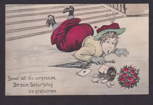 Ansichtskarte Scherzkarte Humor Geburtstagsgruß ab Hannover Niedersachsen n.