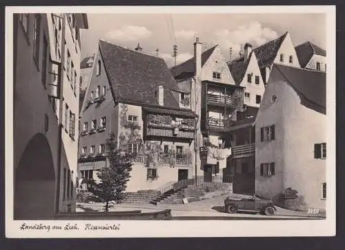 Ansichtskarte Landsberg am Lech Bayern Hexenviertel Geschäft Pfannenstiel Obst