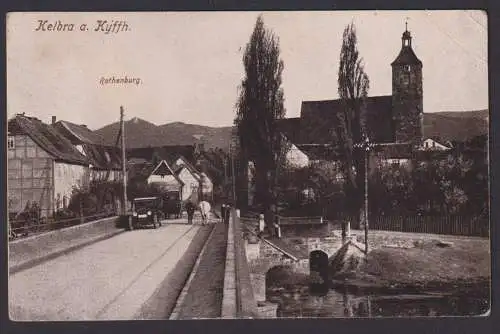 Ansichtskarte Kelbraa. Kyffhäuser Sachsen Anhalt Strassenansicht Rothenburg n.