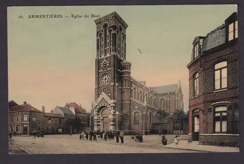 Ansichtskarte Armentieres Frankreich Eglise Kirche du Bizet n. Dresden Sachsen