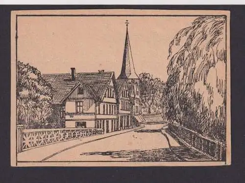 Mini Ansichtskarte 11,5 x 8,5 Feldpost n. Bünde Westfalen 15.09.1942