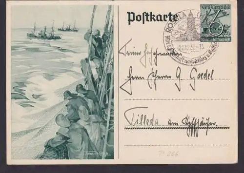 Ganzsache Rossla Harz Sachsen Anhalt Deutsches Reich Drittes Reich Motivkarte