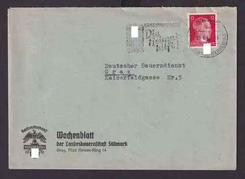 Deutsches Reich Wochenblatt Reichsnährbund Graz Kriegshilfswerk Wochenblatt