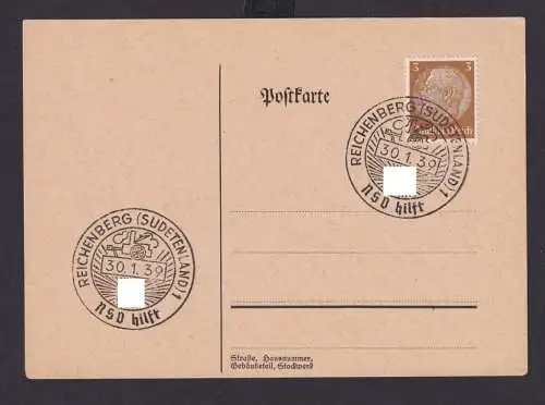 Reichenberg Sudetenland Deutsche Ostgebiete Deutsches Reich Drittes Reich Karte