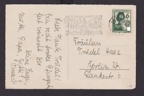 Deutsches Reich Drittes Reich Ansichtskarte Postsache SST Auf Reisen und