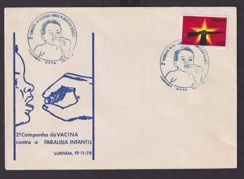 Angola Brief Afrika Medizin Krankheit 2. Polio Impfkampagne 1975