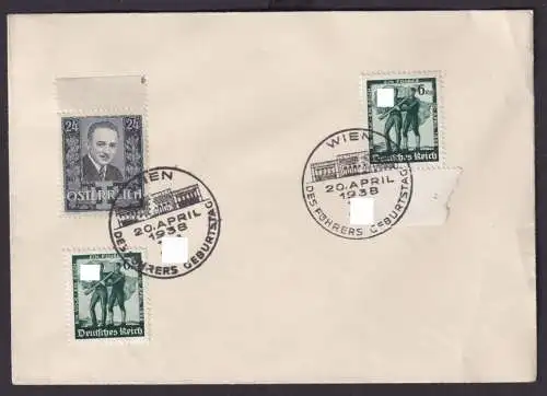 Ostmark Deutsches Reich Brief Wien Österreich Geburtstag 20.4.1938