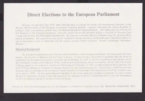 Großbritannien Brief Europa Parlament Edingburgh Bath als FDC 9.5.1979
