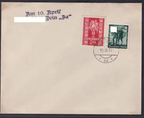 MIF Österreich Deutsches Reich Ostmark Brief 24h Österreich und