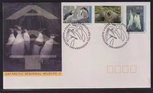 Australien Antarktis Antarctic Territory Tiere Pinguine Seebären FDC 14.01.1993