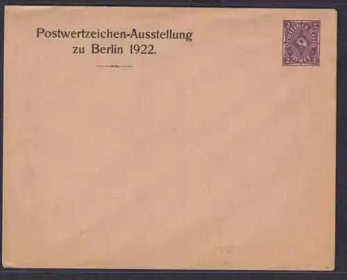 Deutsches Reich Privatganzsache Posthorn 2 RM Philatelie Berlin Postwertzeichen