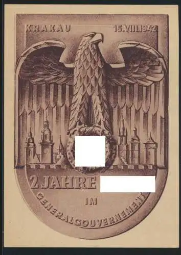Ansichtskarte Propaganda Krakau Deutsches Reich SST Generalgouvernement