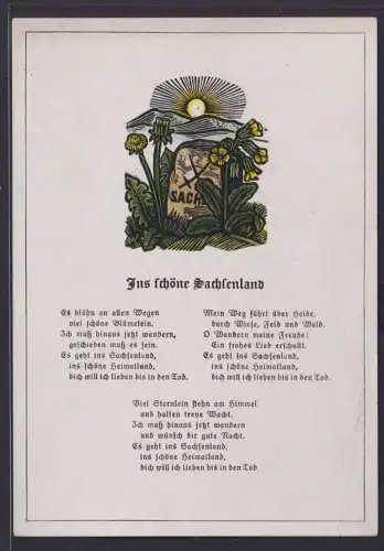 Sachsen Ansichtskarte Sachsenland Liebeserklärung