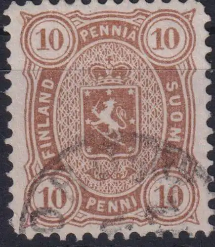 Finnland 15 B y b gestempelt Freimarke 10 Penni Wappen Kat.-Wert 25,00
