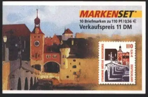 Bund Markenheftchen MH 42 oZ Sehenswürdigkeiten 2000 Ersttagsstempel FRANKFURT