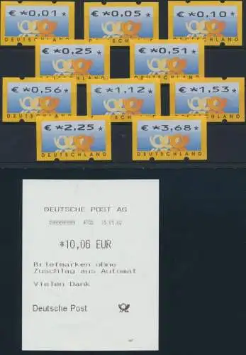 Bund ATM 4 Versandstellensatz VS 1 Postemblem postfrisch Kat.-Wert 85,00