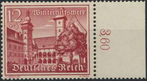 Deutsches Reich 735 x WHW 12+6 Pfg senkr. Gummi Seitenrand postfrisch Kat 40,00