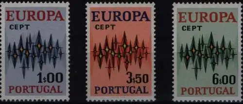 Portugal 1166-1168 Europa CEPT 1972 komplett postfrisch ** MNH