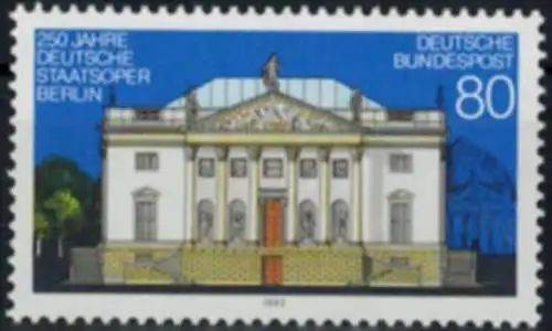 Bundesrepublik 1625 Plattenfehler I Deutsche Staatsoper 1992 Abart postfrisch