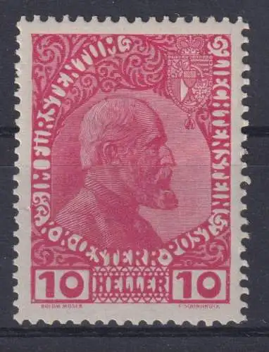 Liechtenstein 2 Fürst Johann II. 10 Heller 1912 sauber ungebraucht KatWert 75,00