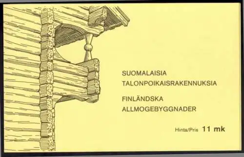 Finnland Markenheftchen 11 Architektur Bauernhäuser 1979 tadellos postfrisch