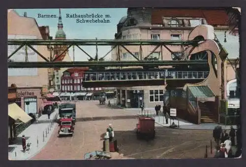 Ansichtskarte Barmen Wuppertal Schwebebahn Hattingen Ruhr Auto Oldtimer
