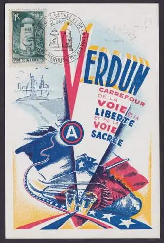 Victory Verdun 2. Weltkrieg Frankreich Panzer Erinnerung Karte Weg in Freiheit