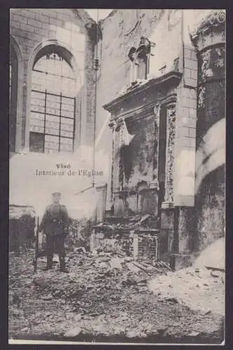 Vise Wesent Viset Lüttich Ansichtskarte Feldpost Zerstörtes Bauwerk I.Weltkrieg