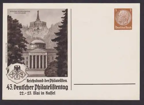 Deutsches Reich Privatganzsache Hindenburg Philatelie Kassel Briefmarken
