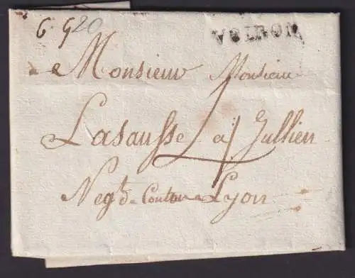VOIRON Frankreich Vorphila Brief Lyon 1820