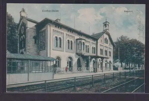 Ansichtskarte Gandersheim n. Einbek Bahnhof Verlag Fischer & Faßbender