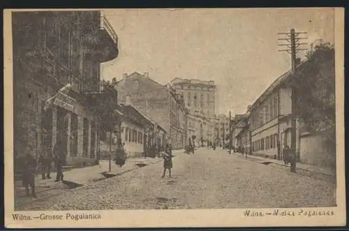 Foto Ansichtskarte Wilna Vilnius Grosse Pogulanka Feldpost I. Weltkrieg n Berlin