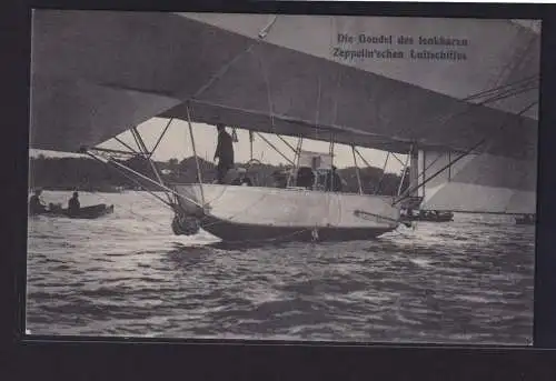 Ansichtskarte Zeppelin lenkbares Luftschiff Gondel unterhalb des Zeppelin