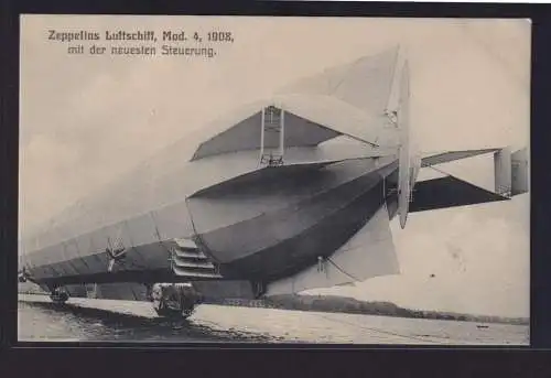 Ansichtskarte Zeppelin Luftschiff Modell 4 von 1908