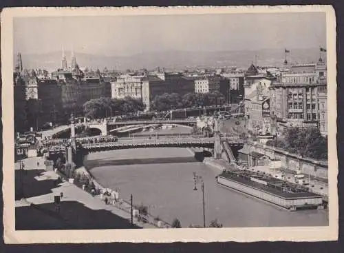 Wien Ansichtskarte Österreich 1. Kai Donau Fluss Brücke
