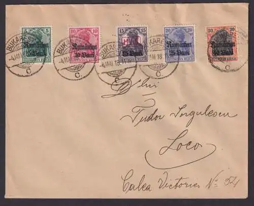 Besetzung Bukarest Rumänien Brief Loev Rügen Reklame Briefmarkenhandel Max