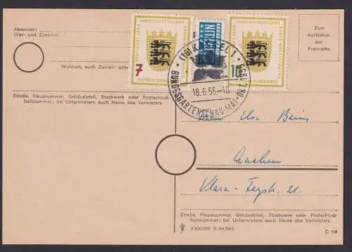 Bundesrepublik Kassel Postkarte Dt. Bundespost Bundesgartenschau 1955