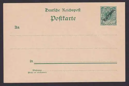 Deutsche Kolonien Karolinen Ganzsache P 1 Krone Kat.-Wert 14,00