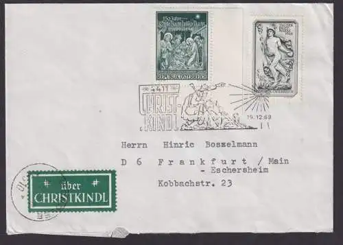 Österreich Mondsee Tiefgraben Christkindl Brief Weihnachten Frankfurt Bogenecke
