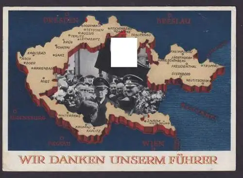 Hagen Propaganda Ganzsache Deutsches Reich Landkarte DR