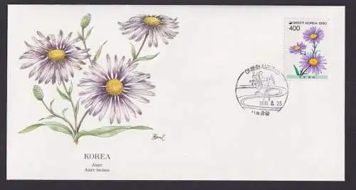 Korea Ostasien Flora Pflanzen Aster Incisus schöner Künstler Brief