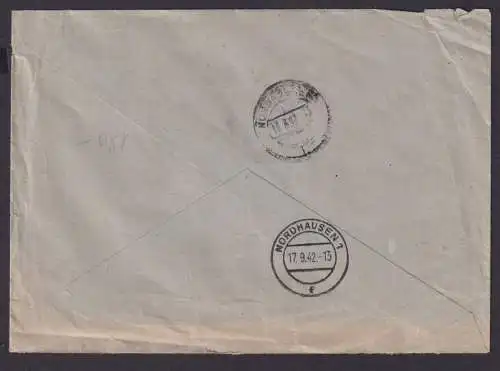 Feldpost R Brief Brief Deutsches Reich Nordhausen Harz