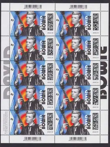 Musik David Bowie Bundesrepublik Bund Kleinbogen Luxus postfrisch 3661
